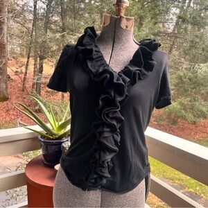RL Black Label Ruffled Top size S